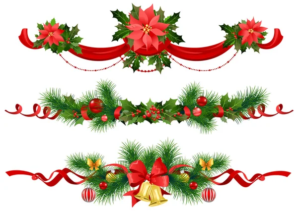 Decorazione natalizia festiva con abete rosso Illustrazioni Stock Royalty Free