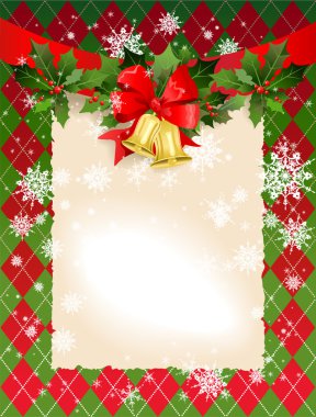 çan ve holly ile Noel arka plan