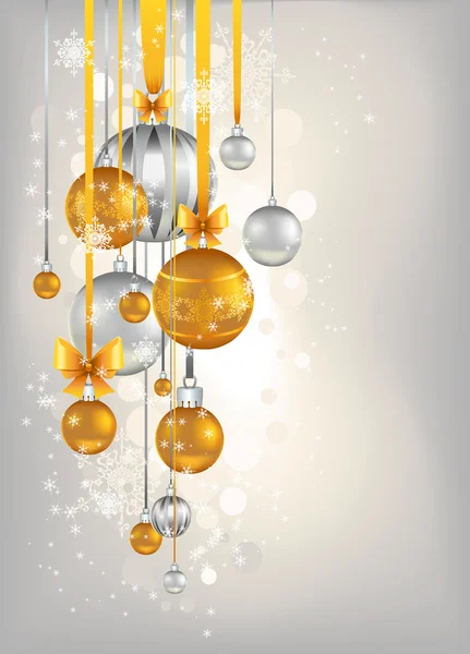 金和银? 圣诞背景 — 图库矢量图片