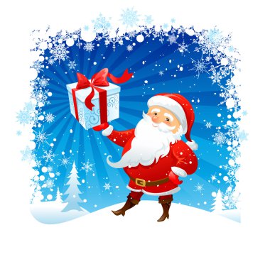 Noel Baba Noel hediyesi holding