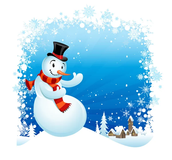 Snowman — Stock Vector