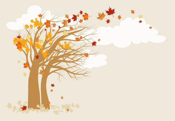 Outono árvore fundo —  Vetores de Stock