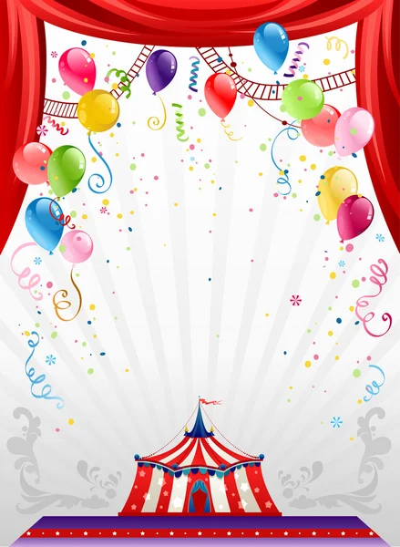 Circus background with balloons — Stock Vector