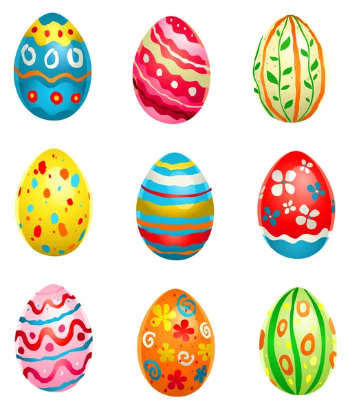 Painted eggs — Stock Vector