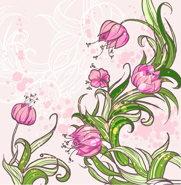 Bloemen achtergrond — Stockvector