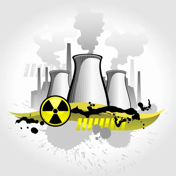 Abstrakter Hintergrund des Kernkraftwerks — Stockvektor