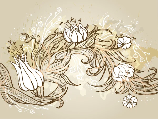 Vintage floralen Hintergrund — Stockvektor