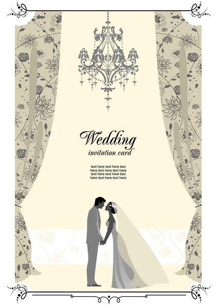 Wedding card — Stock Vector