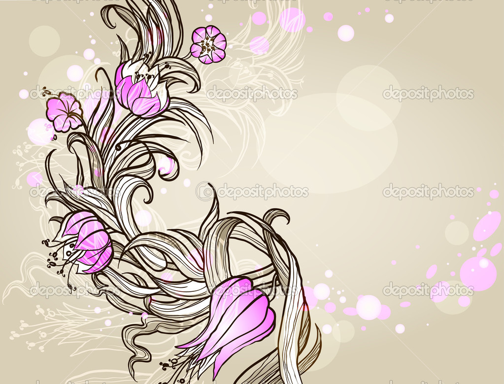 Abstract floral background