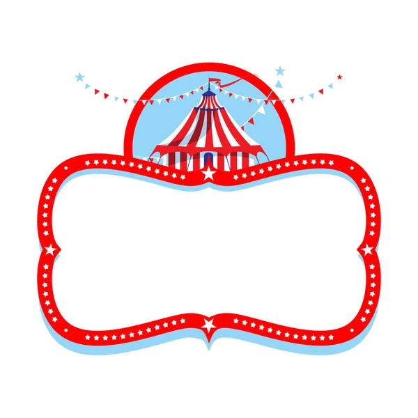 Cadre avec tente de cirque — Image vectorielle