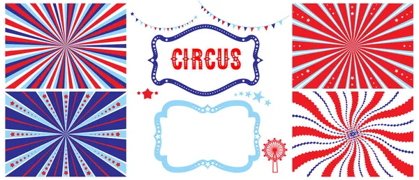 Reklamní sada Circus design — Stockový vektor