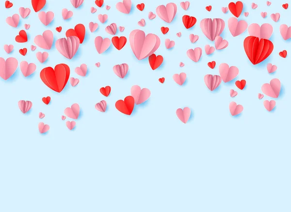 Fondo romántico con corazones. — Archivo Imágenes Vectoriales