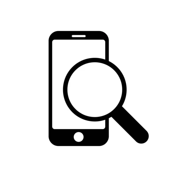Phone Icon Telephone Icon Symbol Magnifier App Messenger — Stock Vector