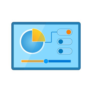 Beyaz arkaplanda izole edilmiş ayarları ve kaydıracı olan bilgisayar programının modeliName