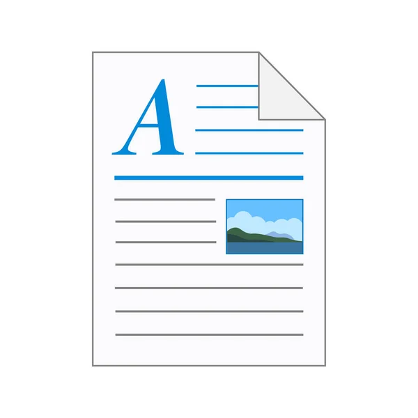 Datei Computer Dokument Symbol Isoliert Auf Weißem Hintergrund — Stockvektor