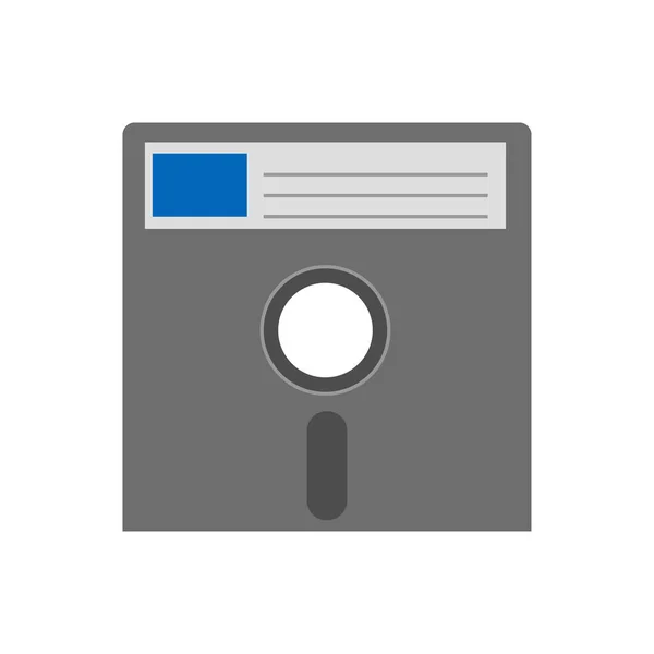 Egyszerű Floppy Lemez Ikon Személyi Számítógép Vagy Rendszer Egység — Stock Vector