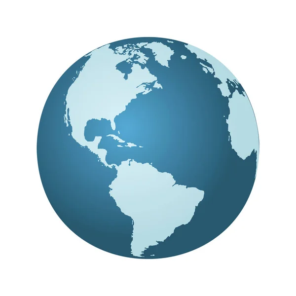Ícone Terra Planeta Volumétrico Conceito Radiodifusão Global —  Vetores de Stock