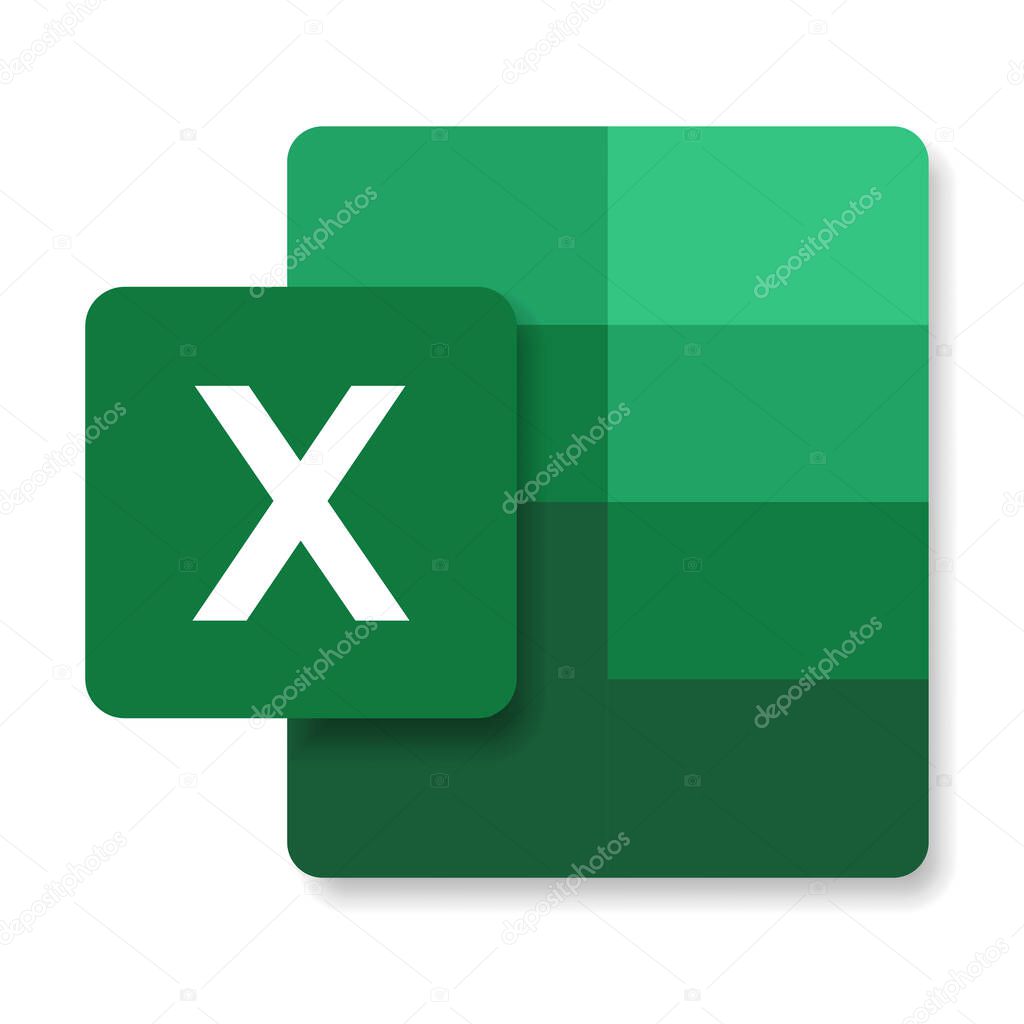 Modern flat design of logo XLS file icon