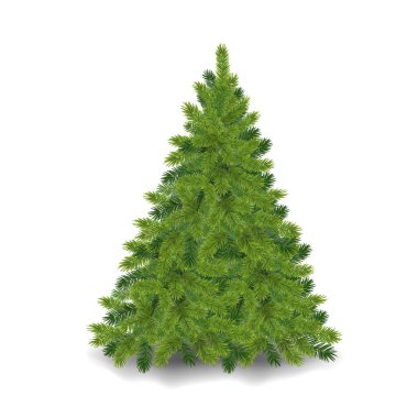 Gerçekçi Noel ağacı Yumuşak yeşil çam ağacı
