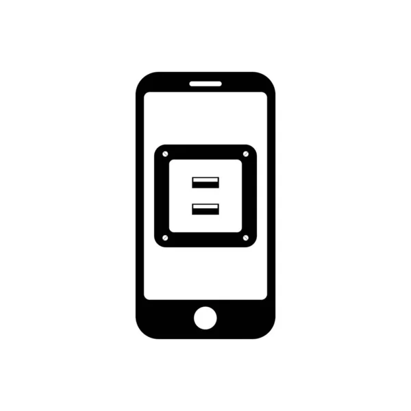 Teléfono Con Conector Enchufe Icono Símbolo Para Aplicación Web — Archivo Imágenes Vectoriales