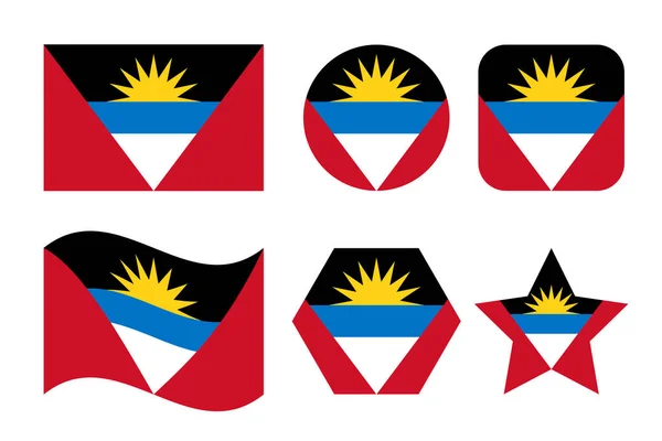 Drapeau Antigua Barbuda Illustration Simple Pour Fête Indépendance Élection — Image vectorielle