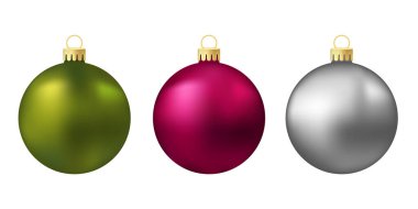 Pembe gümüş ve yeşil Noel ağacı oyuncağı veya top