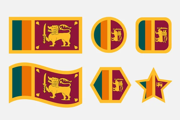 Sri Lanka Flaga Prosta Ilustracja Dzień Niepodległości Lub Wyborów — Wektor stockowy