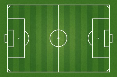 Yeşil futbol sahası veya futbol sahasının en üst görüntüsü