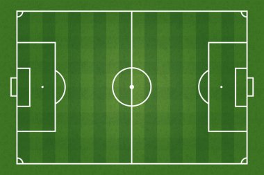Yeşil futbol sahası veya futbol sahasının en üst görüntüsü