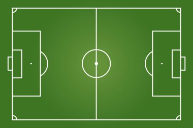 Yeşil futbol sahası veya futbol sahasının en üst görüntüsü