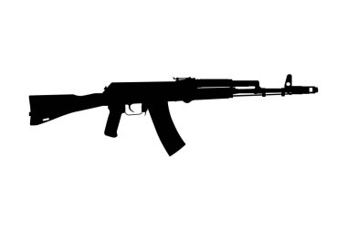 AK-74 M siluet siluetinin saldırı ikonu