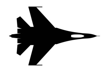 Savaş uçağı Flanker-B veya SU-27 web ve uygulama için basit bir simge