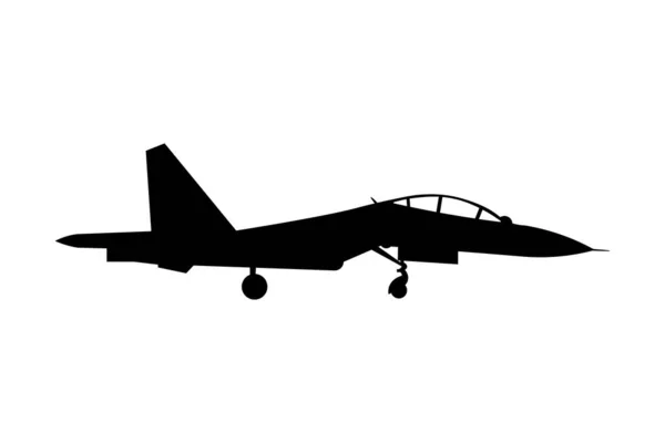 Avion Chasse Flanker Icône Simple Pour Web Application — Image vectorielle