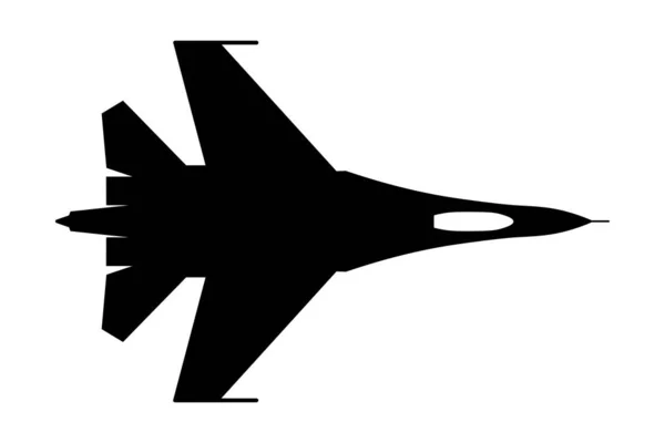 Avion Chasse Flanker Icône Simple Pour Web Application — Image vectorielle