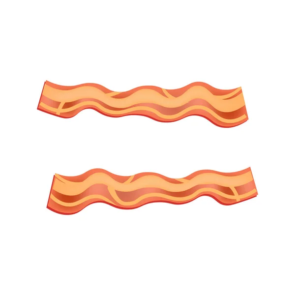 Bacon Frito Para Hambúrguer Sanduíche Ilustração Alimentos Para Loja — Vetor de Stock