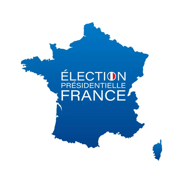 Elnöki Választás Franciaországban Ikon Francia Zászló Térkép — Stock Vector