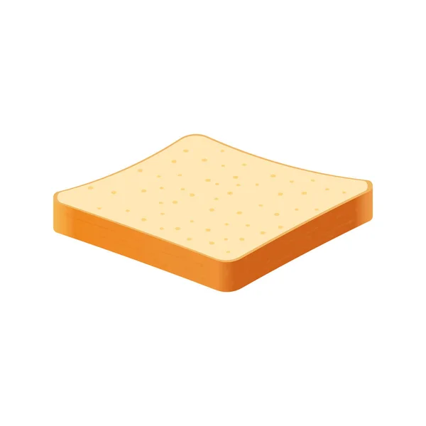 Rebanada Pan Fresco Para Sándwich Ilustración Comida Para Comercios — Vector de stock