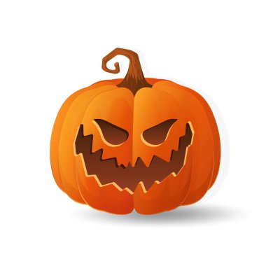 Cadılar Bayramı korkunç turuncu balkabağı Tatil çizgi film konsepti