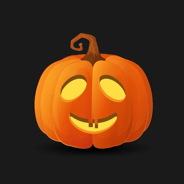 Halloween Miedo Naranja Calabaza Vacaciones Concepto Dibujos Animados — Vector de stock