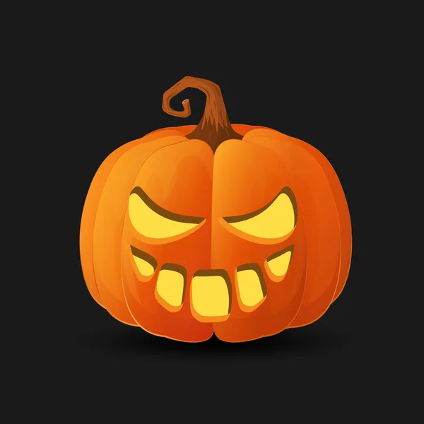 Halloween Miedo Naranja Calabaza Vacaciones Concepto Dibujos Animados — Archivo Imágenes Vectoriales