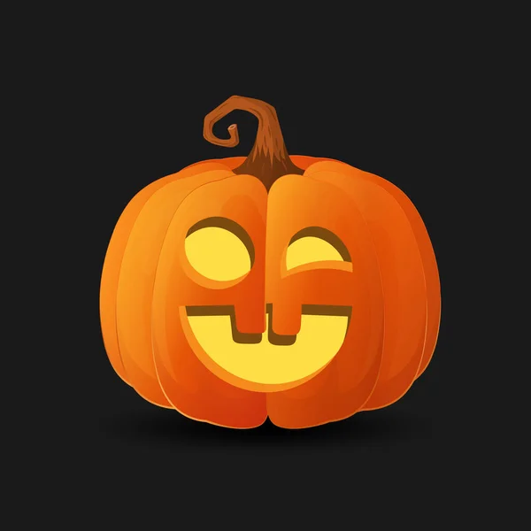 Halloween Strašidelná Oranžová Dýně Holiday Cartoon Koncept — Stockový vektor