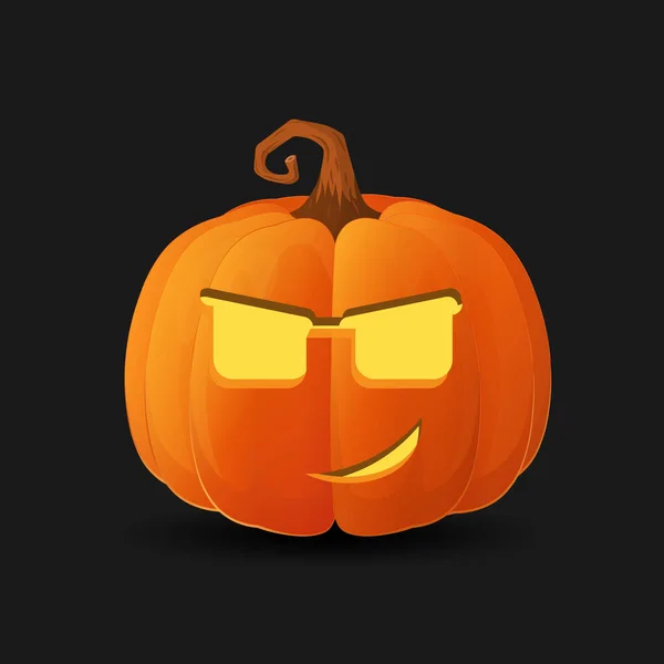 Halloween Miedo Naranja Calabaza Vacaciones Concepto Dibujos Animados — Vector de stock