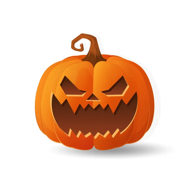 Halloween Skrämmande Orange Pumpa Holiday Tecknad Koncept — Stock vektor