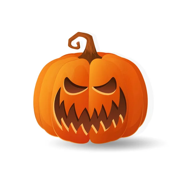 Halloween Strašidelná Oranžová Dýně Holiday Cartoon Koncept — Stockový vektor
