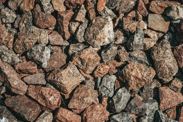 Abstract Nature Background Texture Small Brown Stones Close — Fotografia de Stock