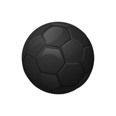 Siyah futbol ya da futbol topu spor malzemeleri ikonu