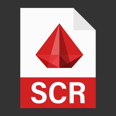 SCR dosya simgesinin web için modern düz tasarımı