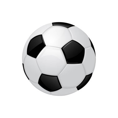 Gerçekçi futbol ya da futbol topu spor malzemeleri ikonu