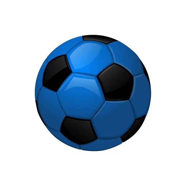 Calcio Blu Pallone Calcio Icona Dell Attrezzatura Sportiva — Vettoriale Stock