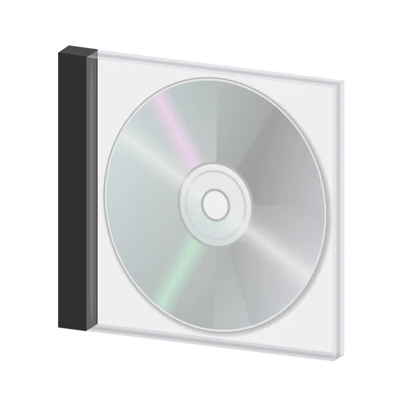 Kompakt Dvd Ikon Lemezmeghajtóra Személyi Számítógépen — Stock Vector